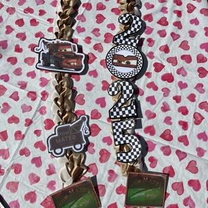 Cars Themed Gold and Black Graduation Lei